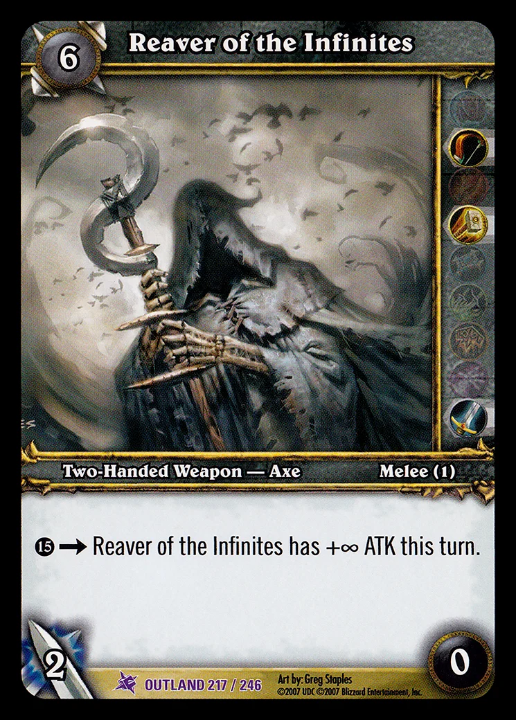 Card scan: Reaver of the Infinites