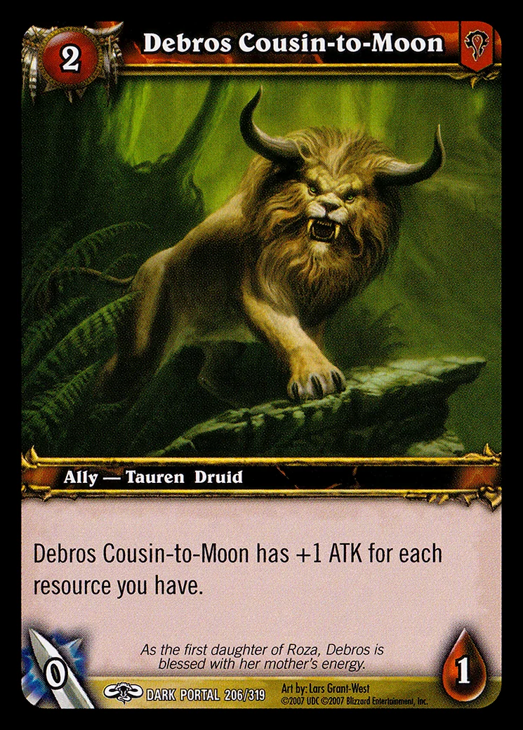 Card scan: Debros Cousin-to-Moon