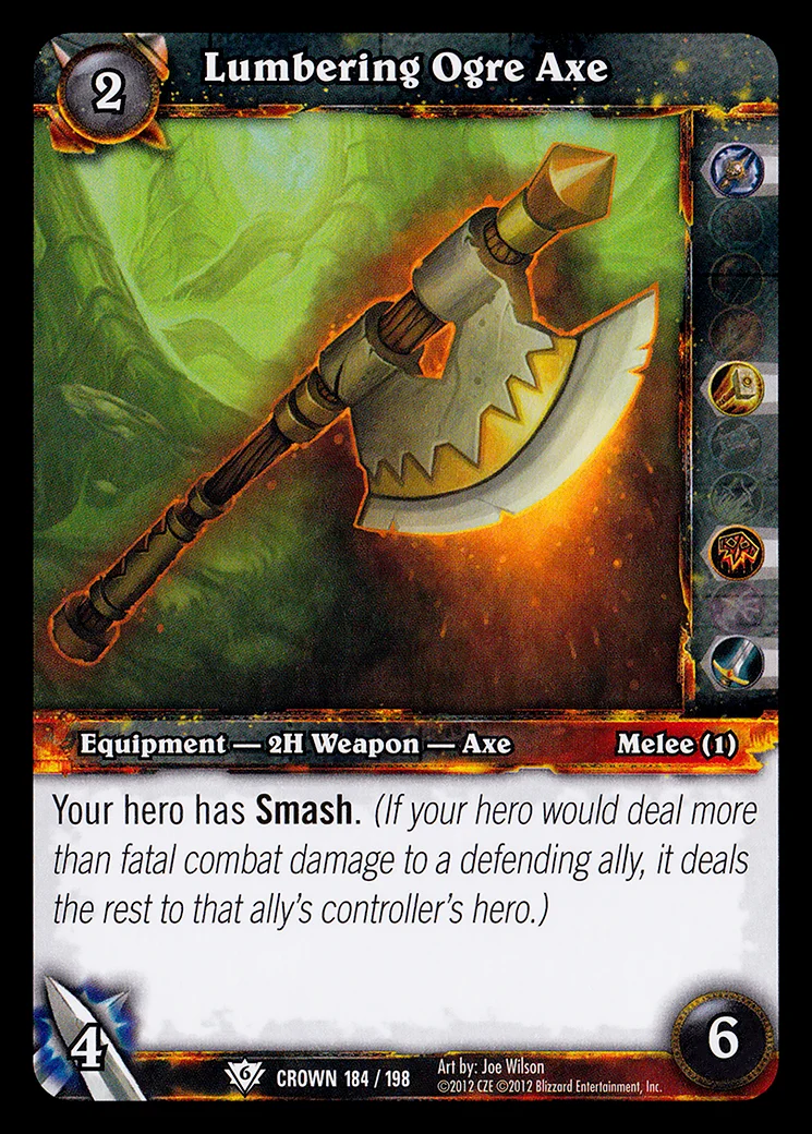 Card scan: Lumbering Ogre Axe