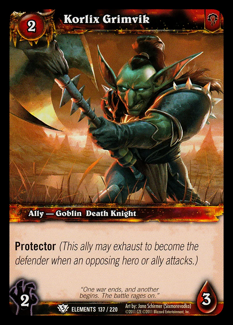 Card scan: Korlix Grimvik