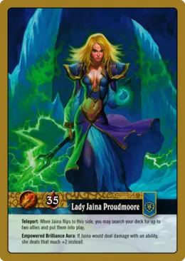 Card scan: Lady Jaina Proudmoore — Backside
