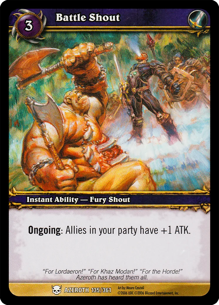 Card scan: Battle Shout