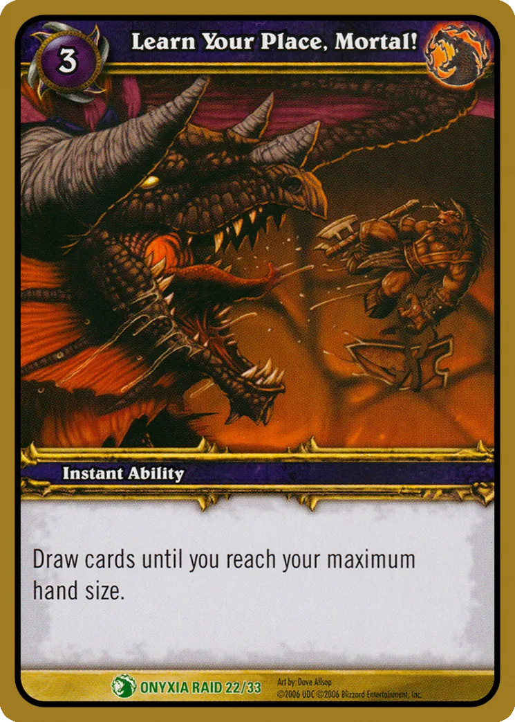 Card scan: Learn Your Place, Mortal!