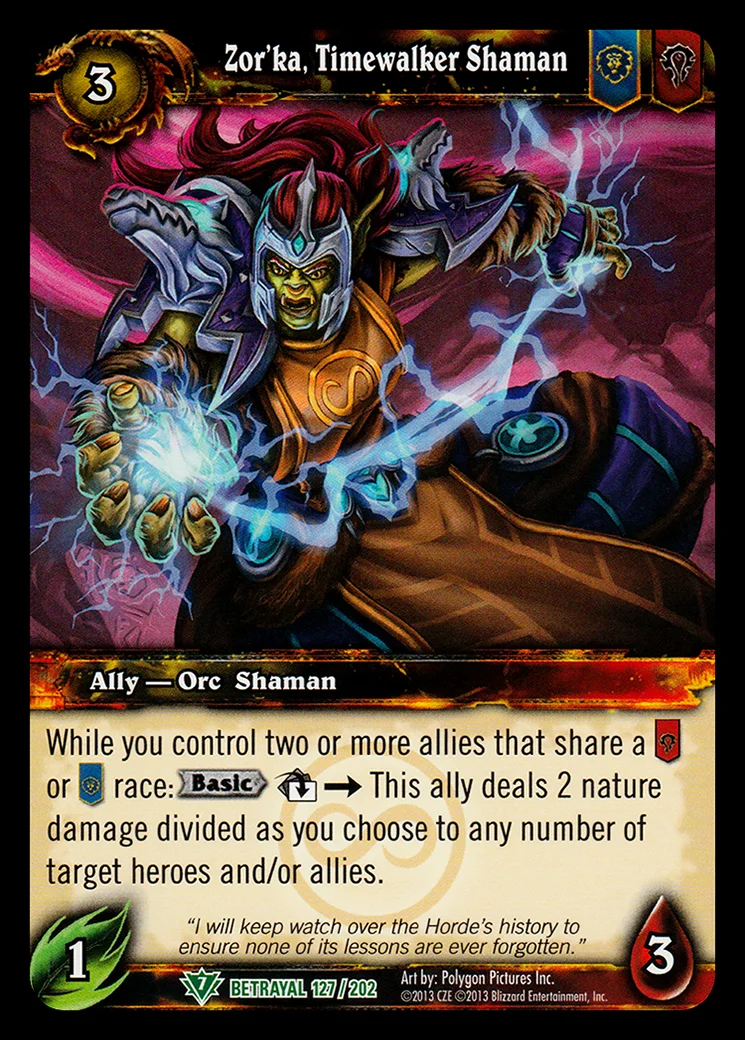 Card scan: Zor'ka, Timewalker Shaman