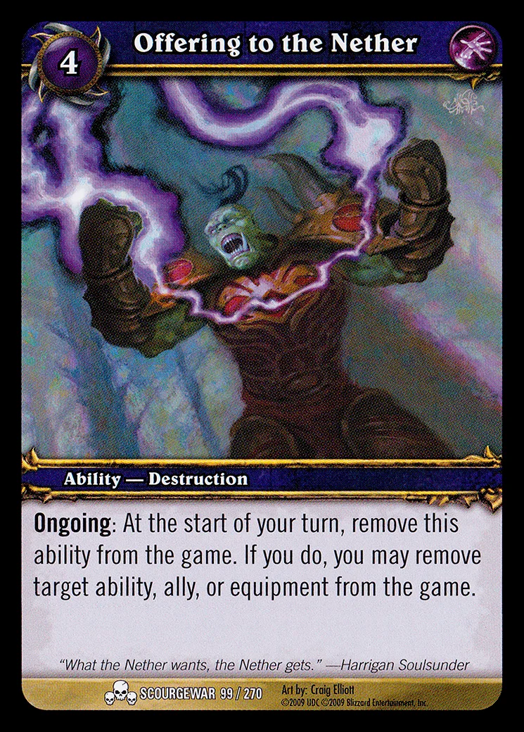 Card scan: Offering to the Nether
