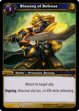 Card scan: Blessing of Defense
