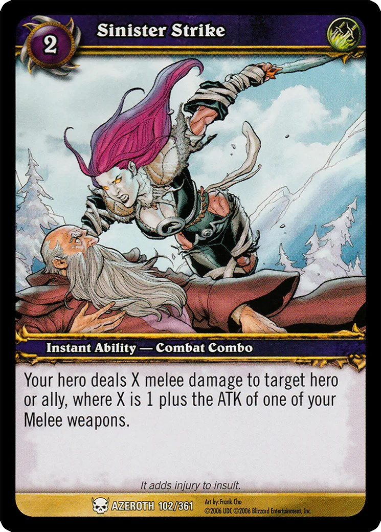 Card scan: Sinister Strike