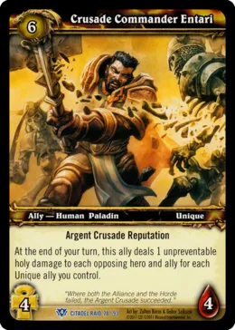 Card scan: Crusade Commander Entari