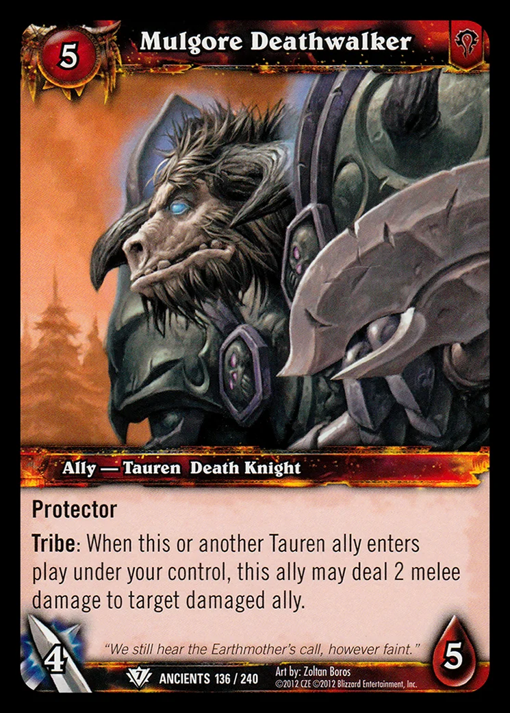 Card scan: Mulgore Deathwalker