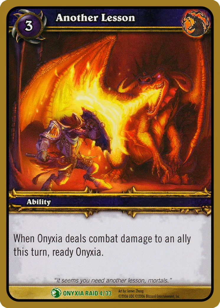 Card scan: Another Lesson