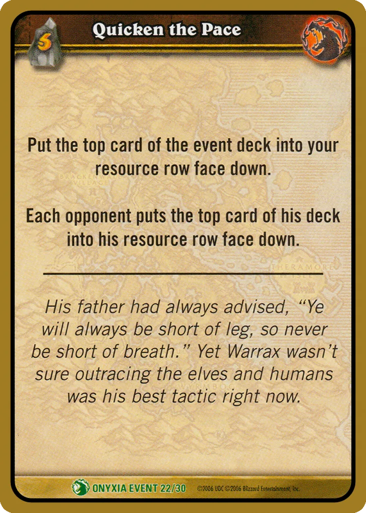 Card scan: Quicken the Pace