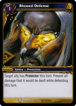Card scan: Blessed Defense