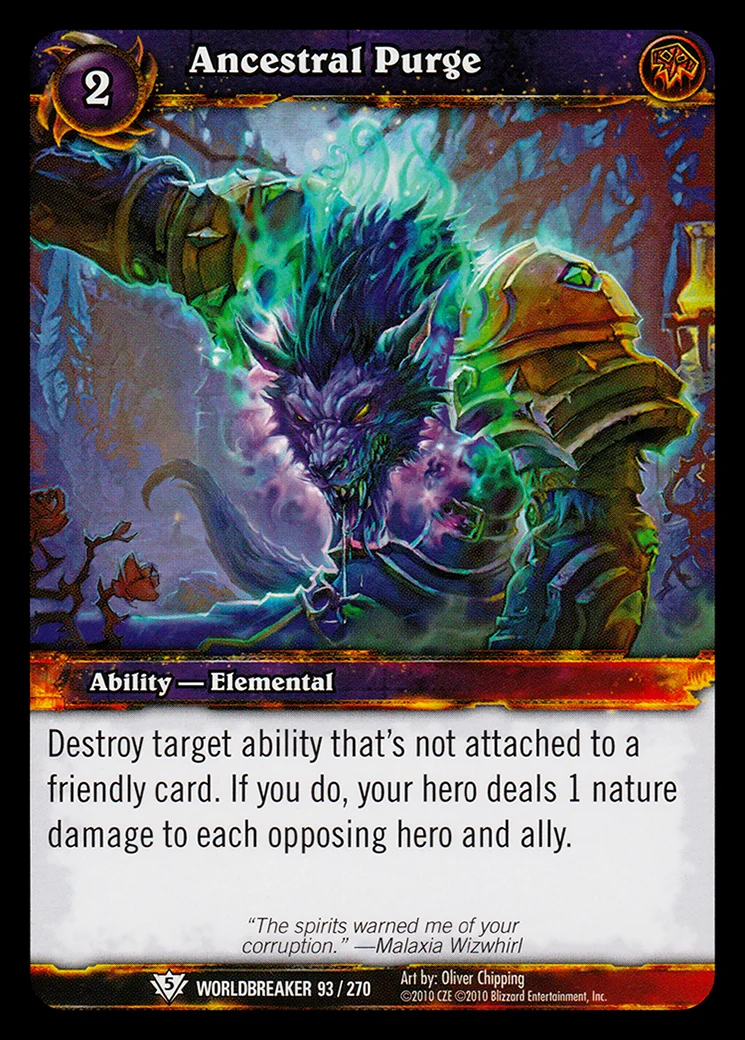 Card scan: Ancestral Purge