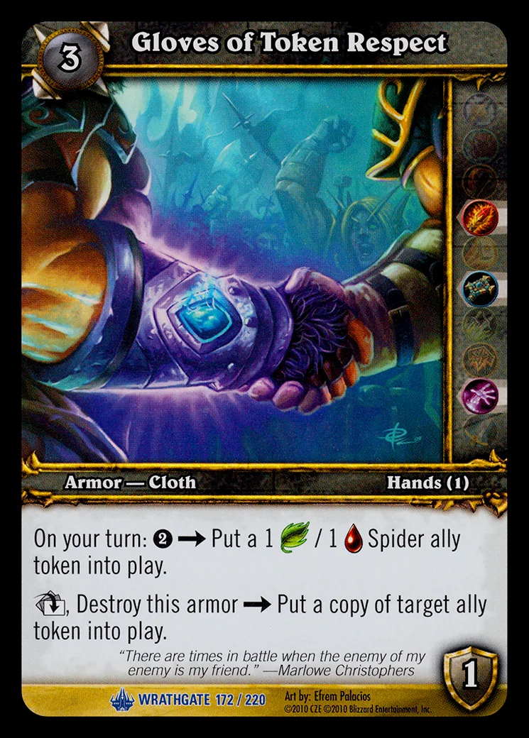 Card scan: Gloves of Token Respect