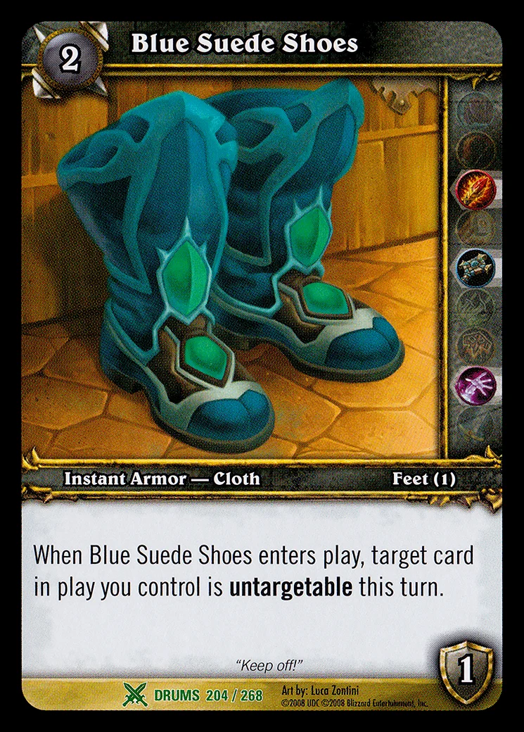 Card scan: Blue Suede Shoes