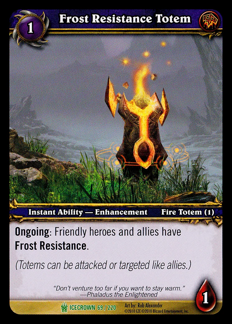 Card scan: Frost Resistance Totem