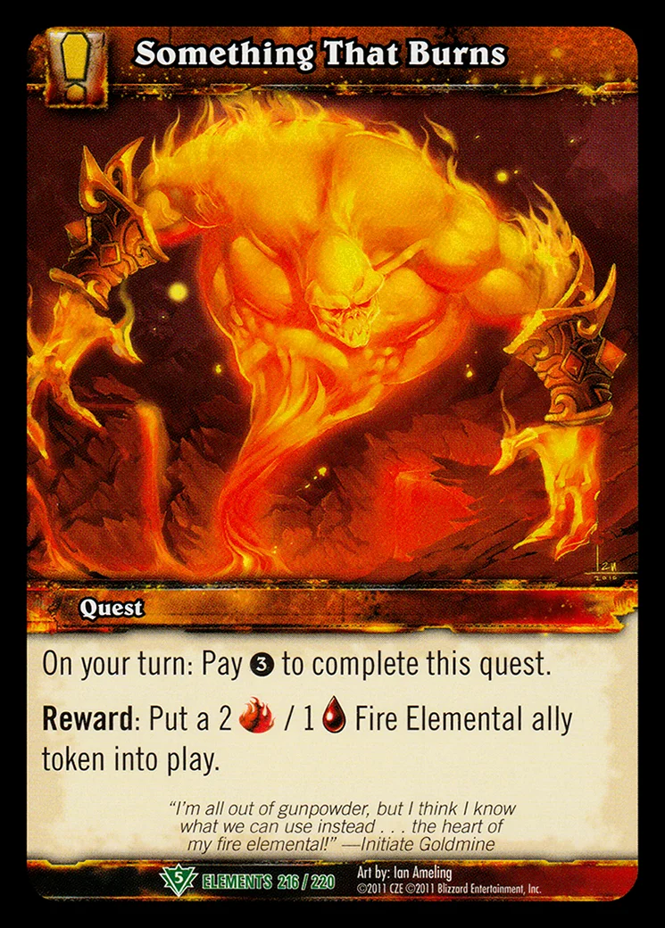 Card scan: Something That Burns