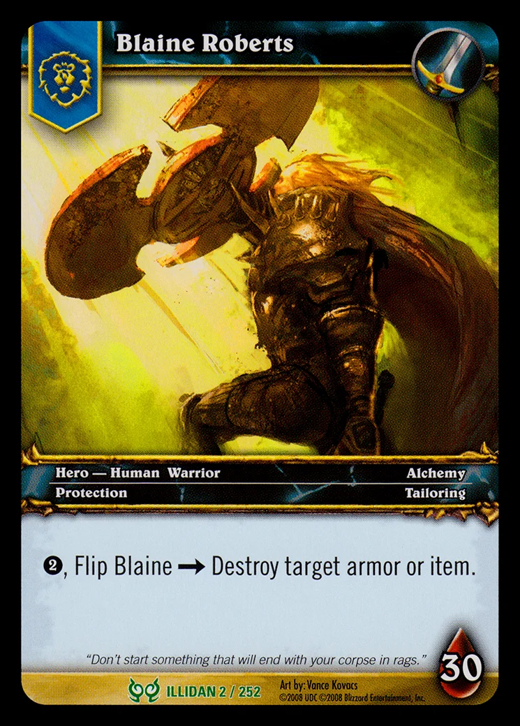 Card scan: Blaine Roberts