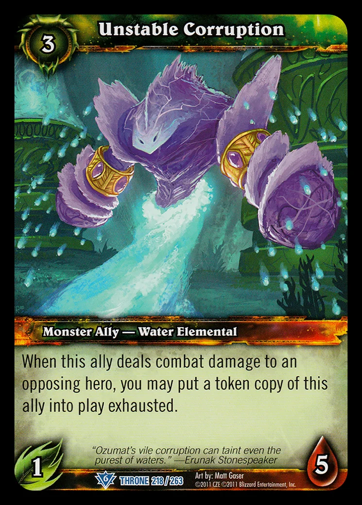 Card scan: Unstable Corruption