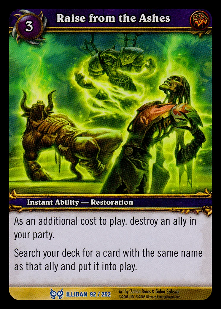Card scan: Raise from the Ashes