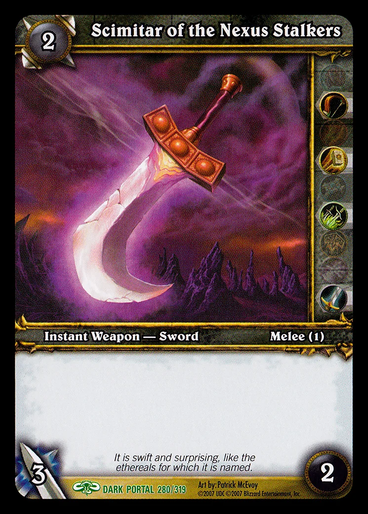 Card scan: Scimitar of the Nexus Stalkers