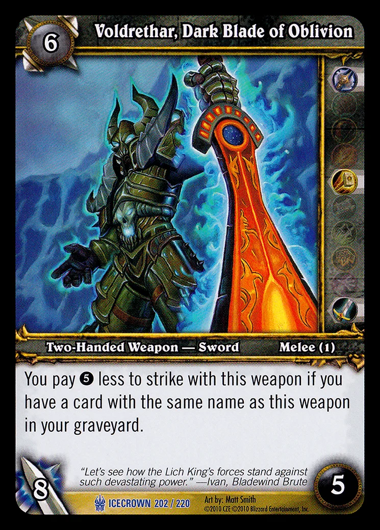 Card scan: Voldrethar, Dark Blade of Oblivion