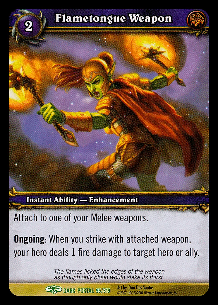 Card scan: Flametongue Weapon