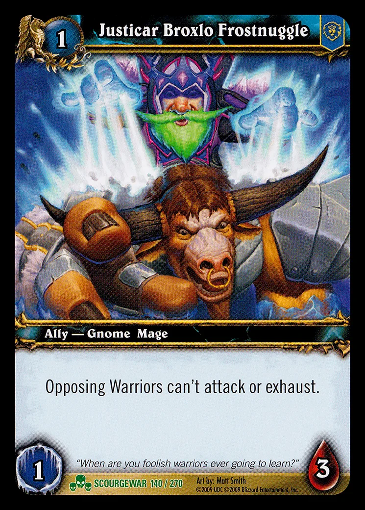 Card scan: Justicar Broxlo Frostnuggle