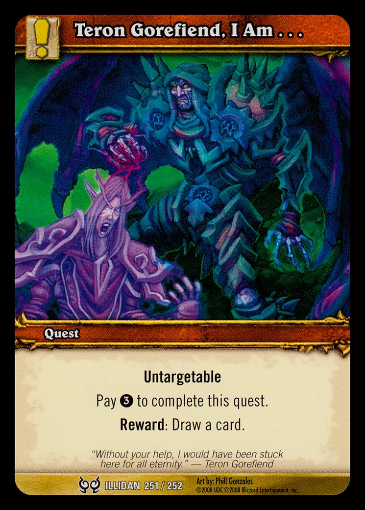 Card scan: Teron Gorefiend, I Am ...