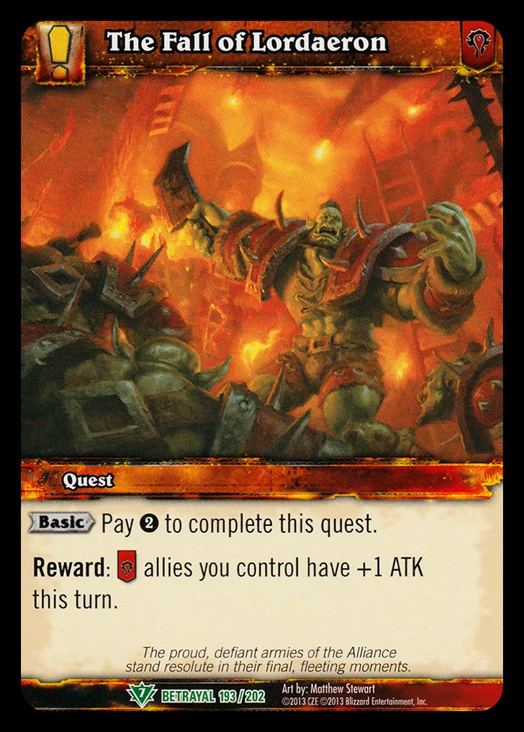 Card scan: The Fall of Lordaeron