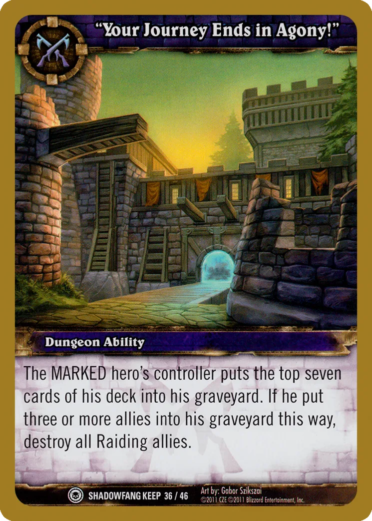 Card scan: Your Journey Ends in Agony