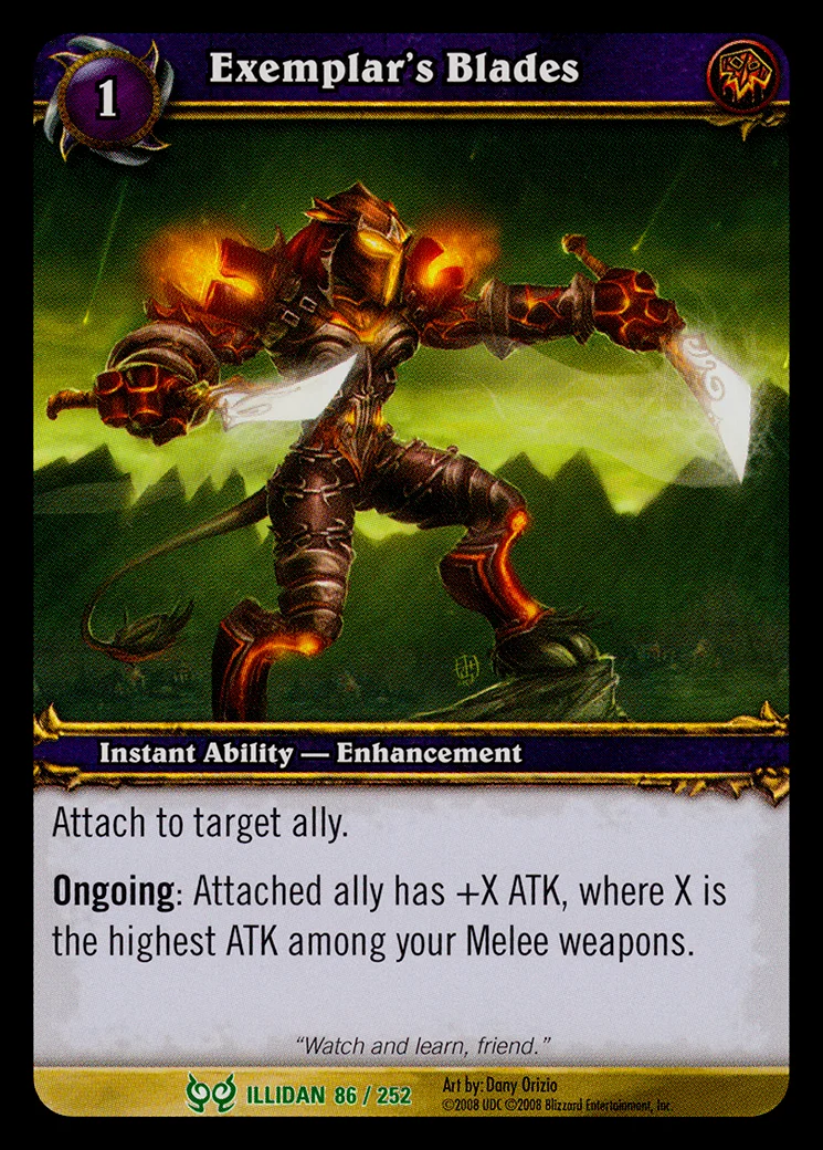 Card scan: Exemplar's Blades