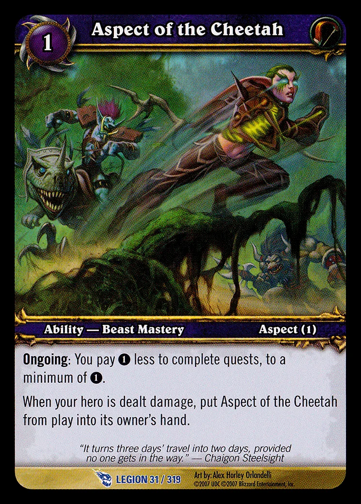 Card scan: Aspect of the Cheetah