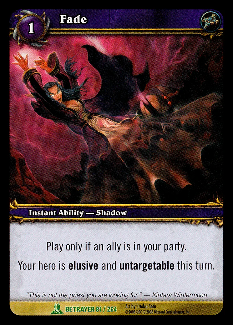 Card scan: Fade