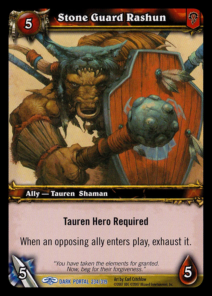 Card scan: Stone Guard Rashun