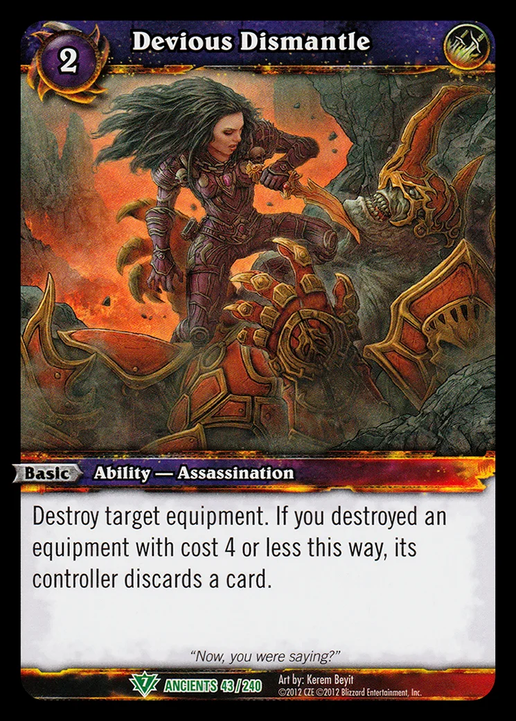Card scan: Devious Dismantle
