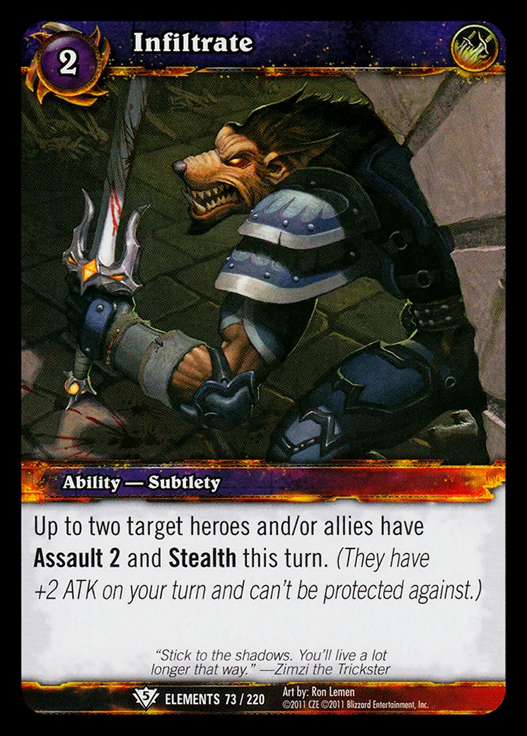 Card scan: Infiltrate