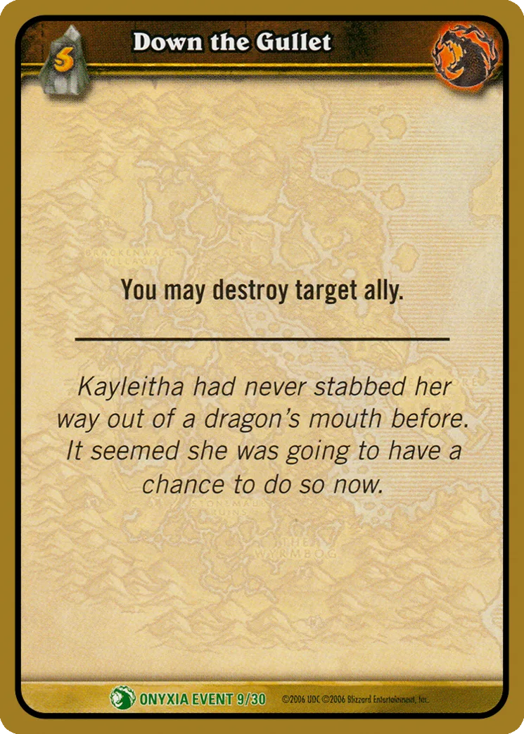 Card scan: Down the Gullet