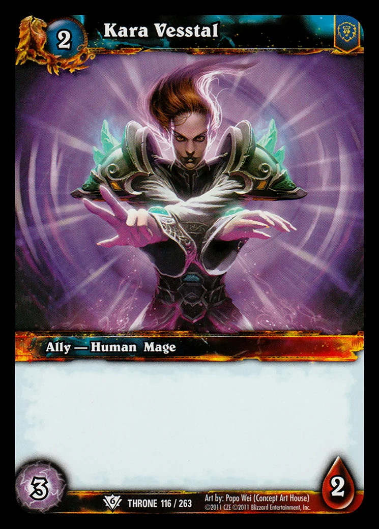 Card scan: Kara Vesstal