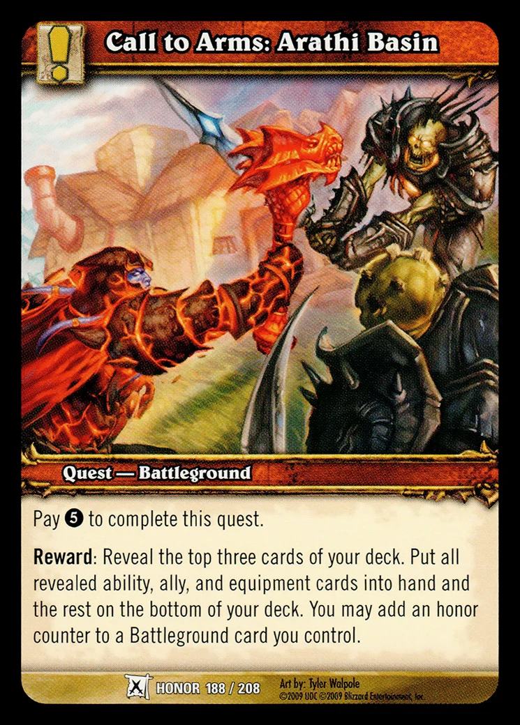 Card scan: Call to Arms: Arathi Basin
