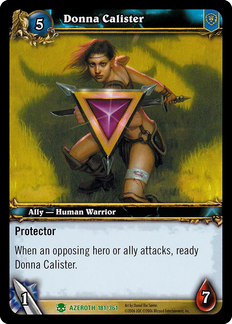 Card scan: Donna Calister