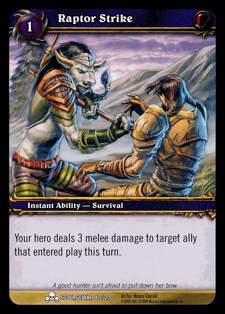 Card scan: Raptor Strike