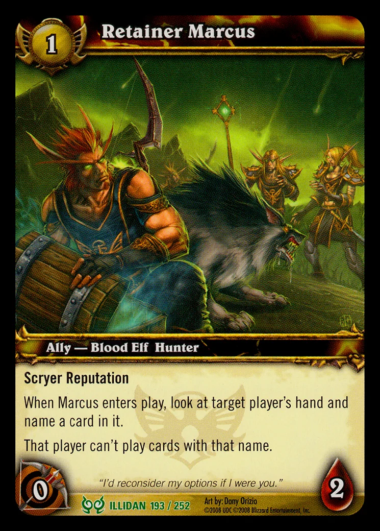 Card scan: Retainer Marcus