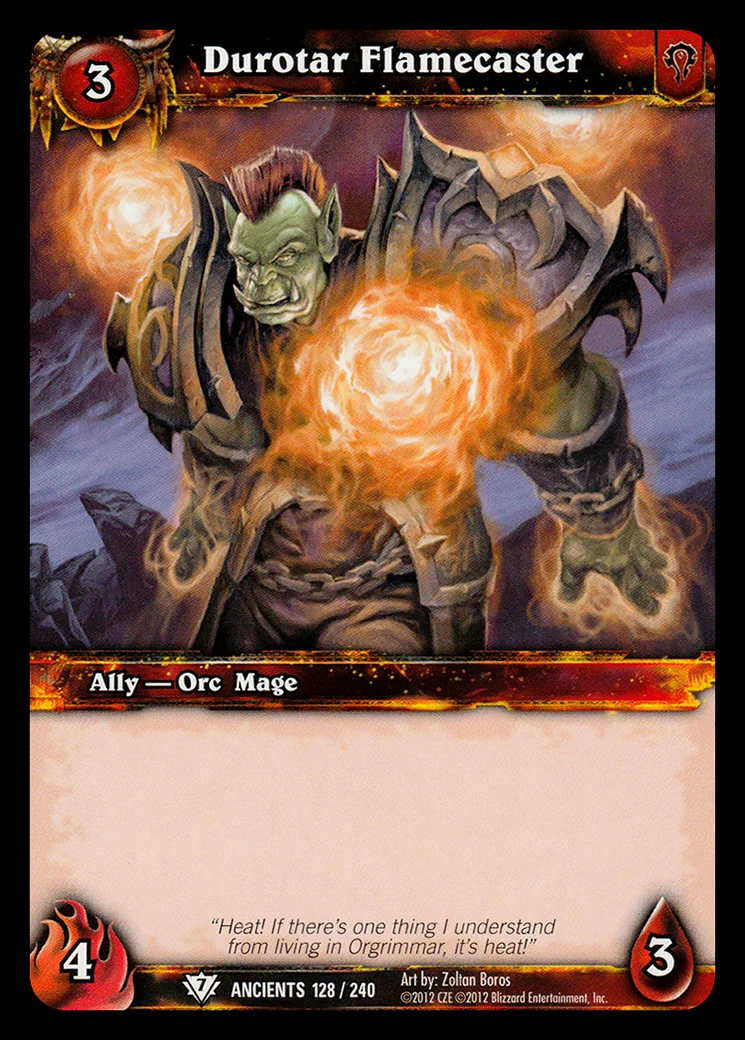 Card scan: Durotar Flamecaster