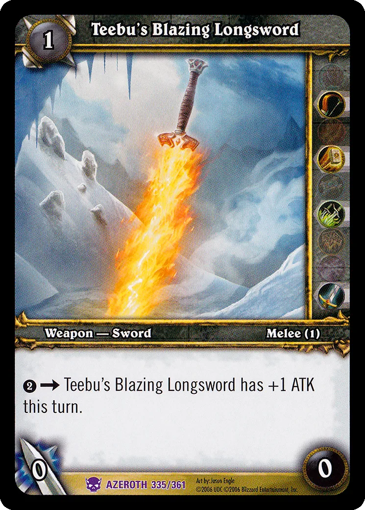 Card scan: Teebu's Blazing Longsword