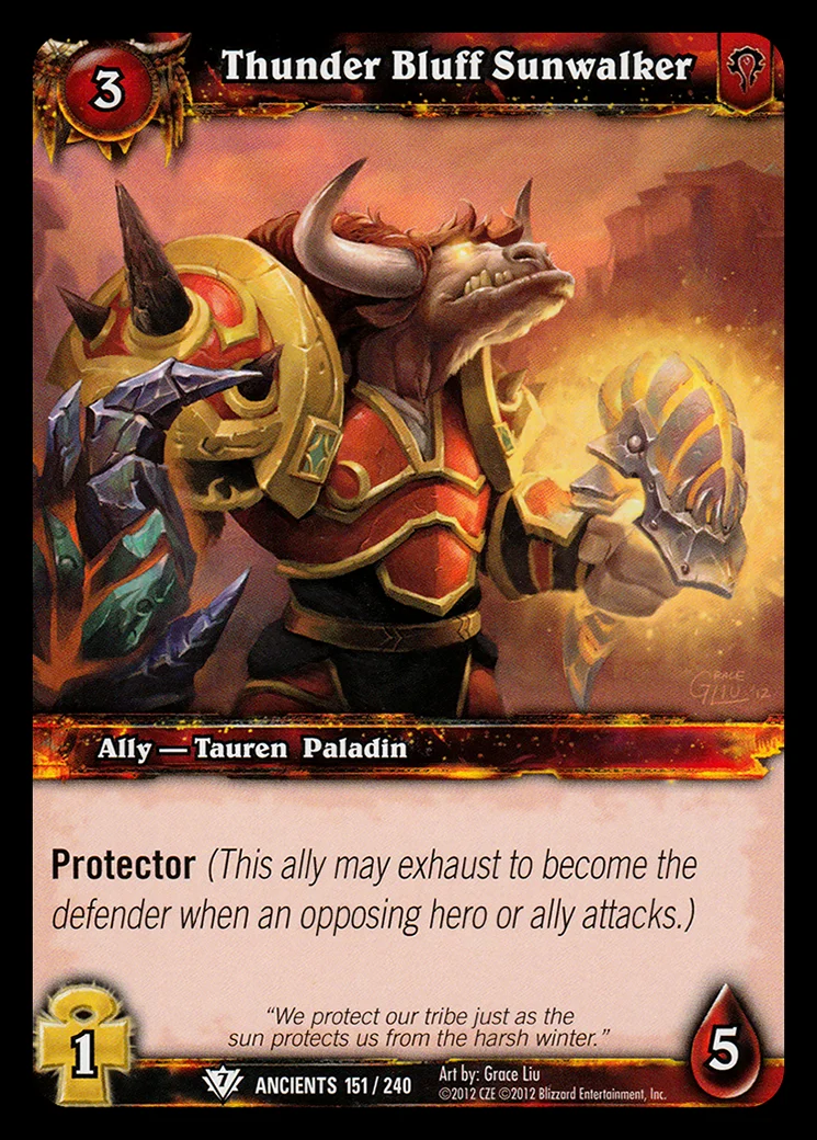 Card scan: Thunder Bluff Sunwalker