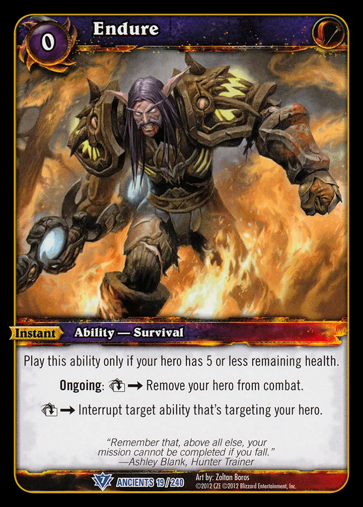 Card scan: Endure