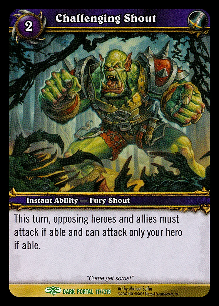 Card scan: Challenging Shout