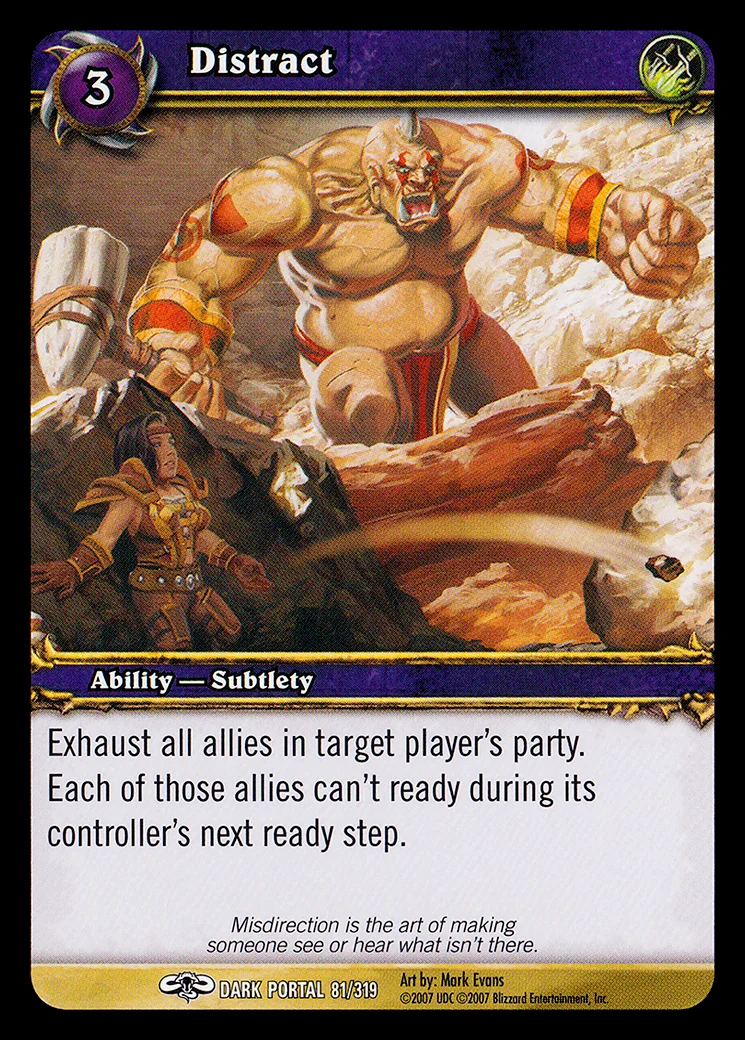 Card scan: Distract