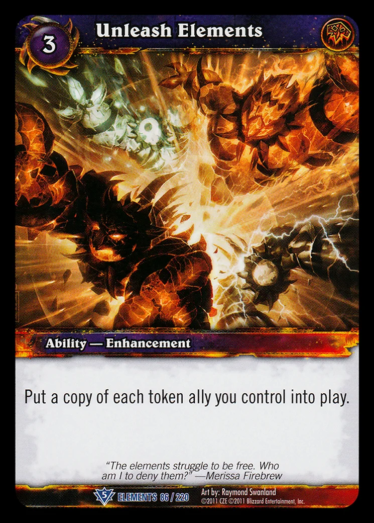 Card scan: Unleash Elements